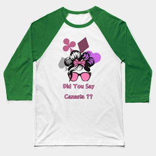 " Canasta Jubilation: Card Queen's Elegance"- Funny Canasta Lover Baseball T-Shirt